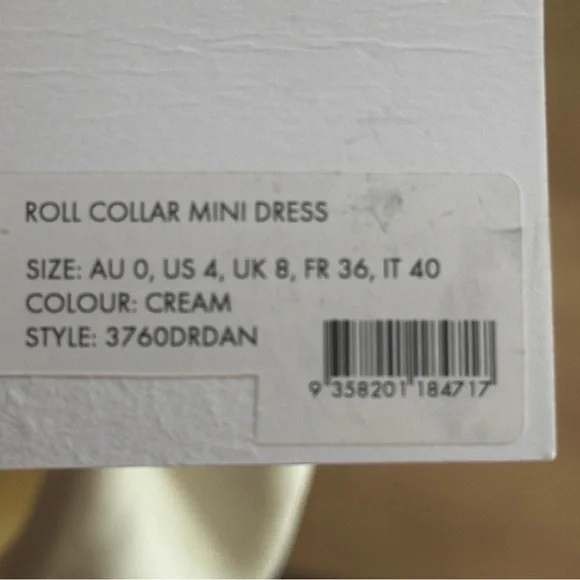 NEW NWT ZIMMERMANN Belted Twill Mini Dress - Off-White